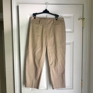Loft Curvy Crop Pants - Khaki